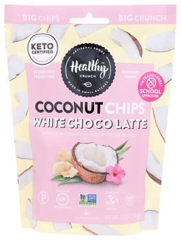 HEALTHY CRUNCH: White Choco Latte Coconut Chips, 3.5 oz