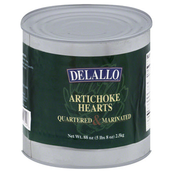 DELALLO: Marinated Artichoke Quartered, 5.5 lb