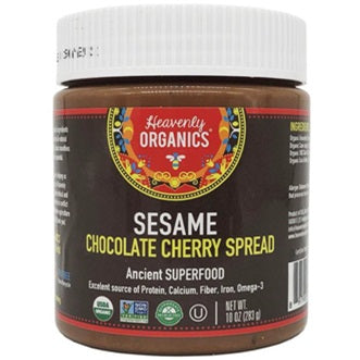 HEAVENLY ORGANICS: Sesame Chocolate Cherry Spread, 10 oz