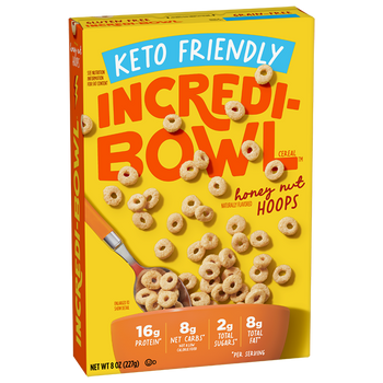 INCREDI-BOWL: Cereal Honey Nut Hoops, 8 oz