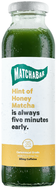 MATCHABAR: Hint of Honey Matcha Tea, 10 fl oz