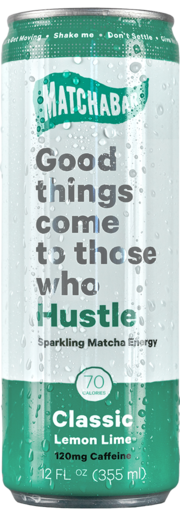 MATCHABAR: Hustle Original Sparkling Matcha Energy Drink, 12 fl oz