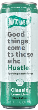 MATCHABAR: Hustle Original Sparkling Matcha Energy Drink, 12 fl oz