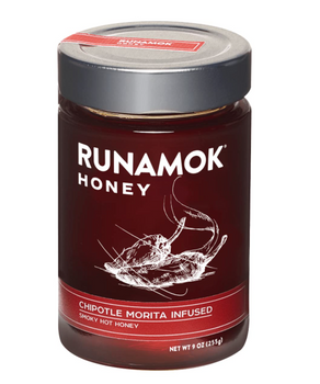 RUNAMOK MAPLE: Chipotle Morita Infused Honey, 9 oz