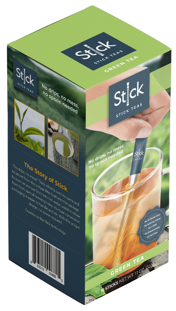 STICK BEVERAGES: Green Tea, 16 pc