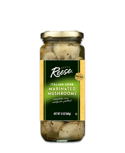 REESE: Herb Italian Marinated Mushrooms, 12 oz