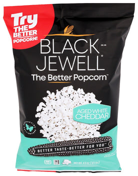 BLACK JEWELL: Aged White Cheddar Popped Popcorn, 4.5 oz