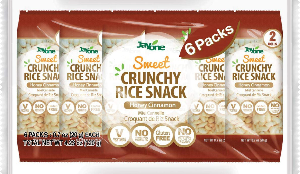 JAYONE: Honey Cinnamon Crunchy Rice Snack, 4.23 oz