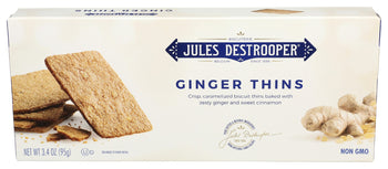 JULES DESTROOPER: Ginger Thin Cookies, 3.35 oz