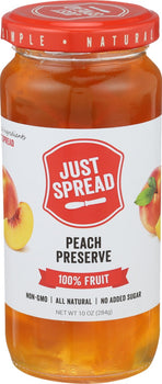 JUST SPREAD: Peach Fruit Preserve, 10 oz