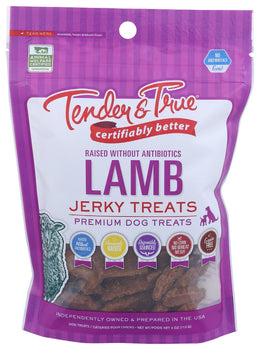 TENDER AND TRUE: Lamb Jerky Treats, 4 oz