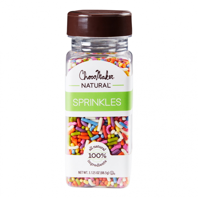 CHOCOMAKER: Natural Mixed Jimmies Decorating Candies, 3.125 oz