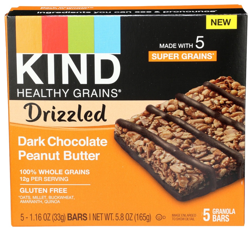 KIND: Dark Chocolate Drizzled Peanut Butter Bar, 5.8 oz