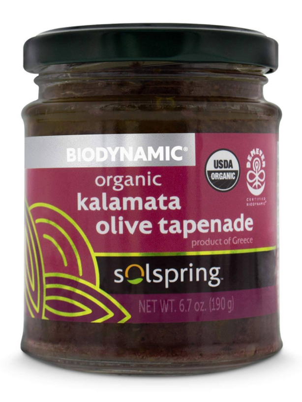 SOLSPRING: Biodynamic Organic Kalamata Olives and Tapenade, 6.7 oz