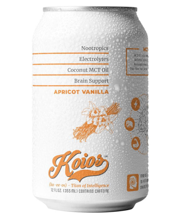 KOIOS: Apricot Vanilla Sparkling Brain Energy, 12 fo