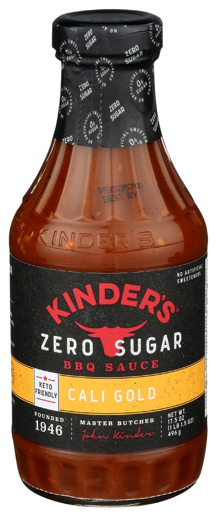 KINDERS: Zero Sugar Cali Gold Bbq Sauce, 17.5 oz