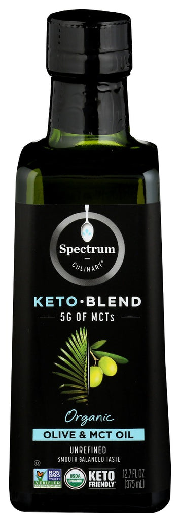 SPECTRUM NATURALS: Keto Blend Organic Olive And MCT Oil, 12.7 oz