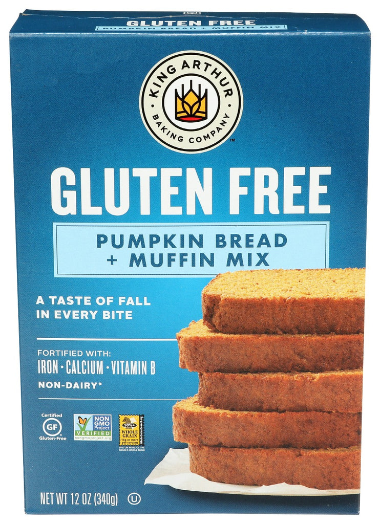 KING ARTHUR: Gluten Free Pumpkin Bread Muffin Mix, 12 oz