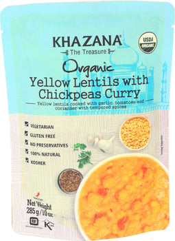 KHAZANA: Yellow Lentils With Chickpeas Curry, 10 oz