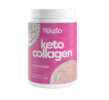 KISS MY KETO: Keto Collagen Powder Birthday Cake, 11.78 oz