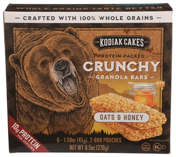 KODIAK: Oats and Honey Crunchy Granola Bars, 9.5 oz