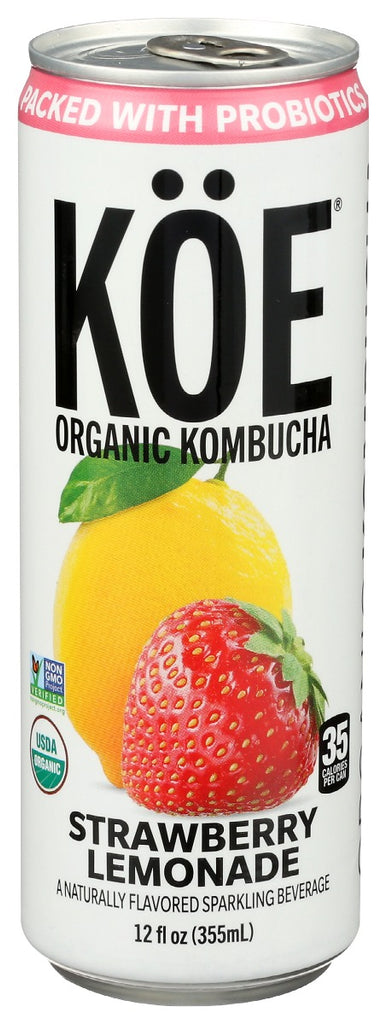 KOE: Strawberry Lemonade Kombucha, 12 fo