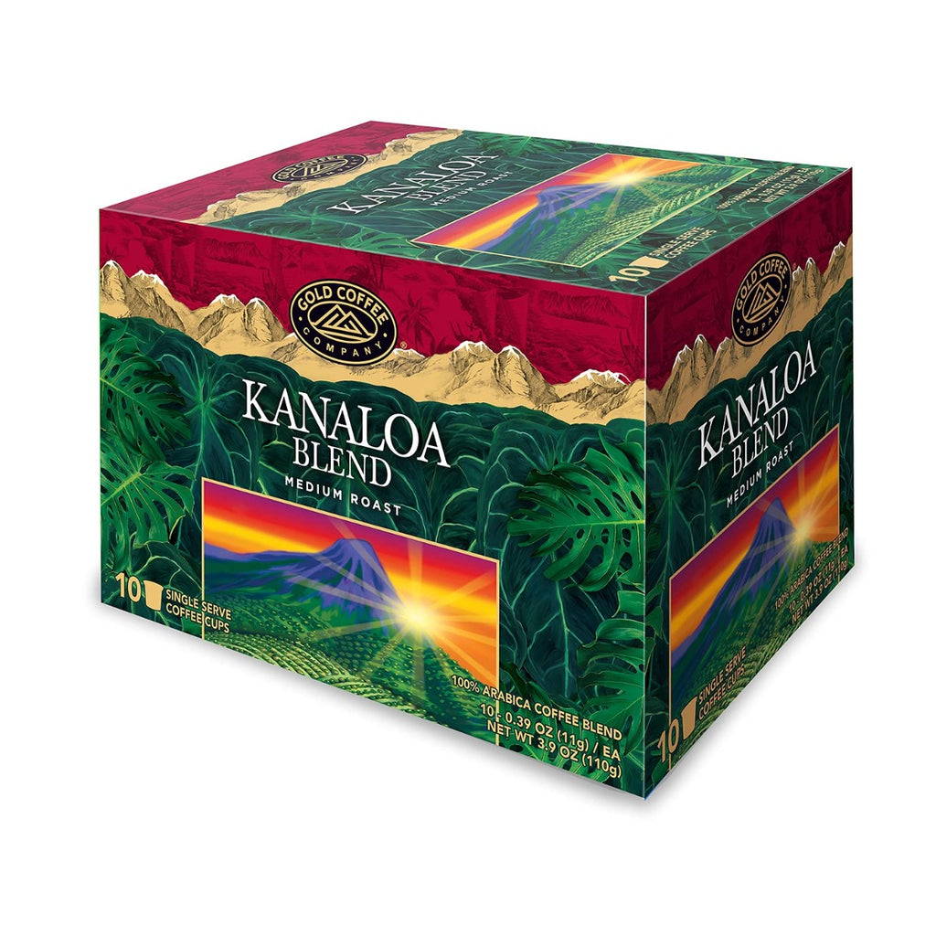 KANALOA BLEND: Single Serve Coffee Cups, 10 cu