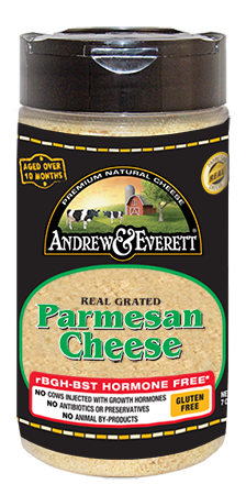 ANDREW & EVERETT: Cheese Parmesan Grated, 7 oz