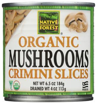 NATIVE FOREST: Organic Mushrooms Crimini Slices, 4 oz