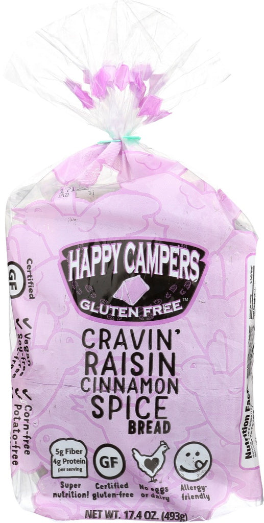 HAPPY CAMPERS GLUTEN FREE: Cravin¡¯ Raisin Cinnamon Spice Bread, 17.40 oz