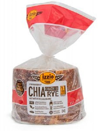 IZZIO ARTISAN BAKERY: Chia Cracked Rye Bread, 10 oz