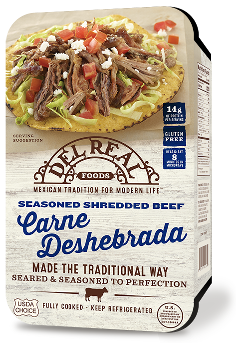 DEL REAL FOODS: Carne Deshebrada Seasoned Shredded Beef, 15 oz