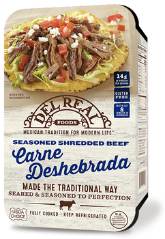 DEL REAL FOODS: Carne Deshebrada Seasoned Shredded Beef, 15 oz