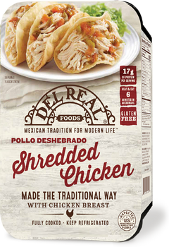 DEL REAL FOODS: Pollo Deshebrado Shredded Chicken, 16 oz