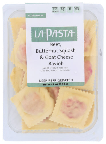 LA PASTA: Beet, Butternut Squash and Goat Cheese Ravioli, 9 oz