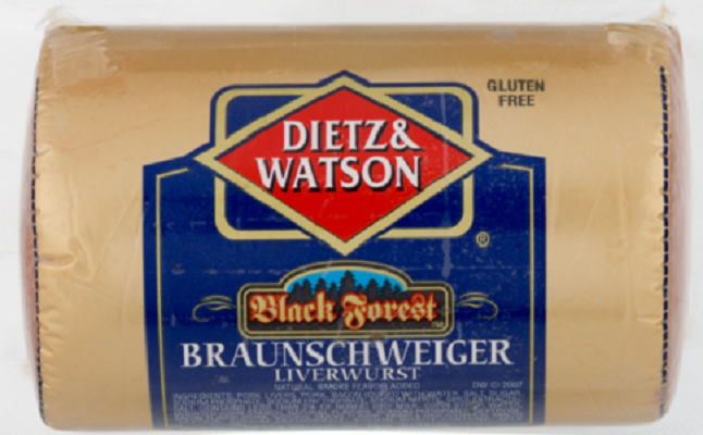 DIETZ AND WATSON: Black Forest Braunschweiger Liverwurst, 16 oz