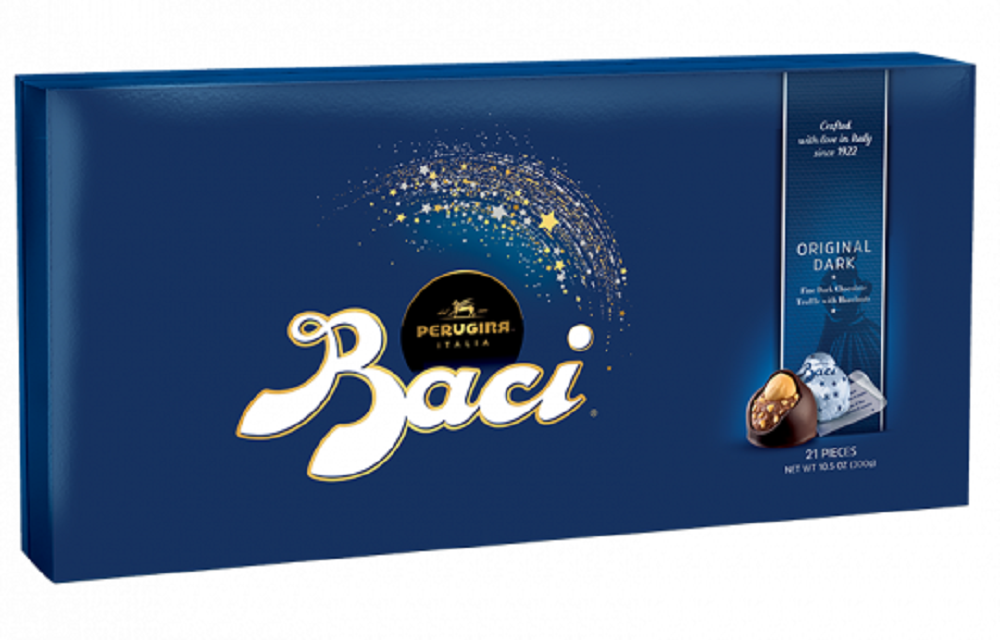 BACI PERUGINA: Original Dark 21 Pieces Box Chocolates, 10.50 oz