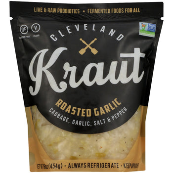 CLEVELAND KRAUT: Roasted Garlic Sauerkraut, 16 oz