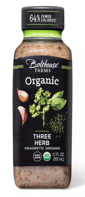 BOLTHOUSE FARMS: Organic Three Herb Vinaigrette Dressing, 12 oz