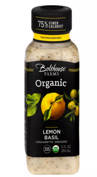 BOLTHOUSE FARMS: Organic Lemon Basil Vinaigrette Dressing, 12 oz