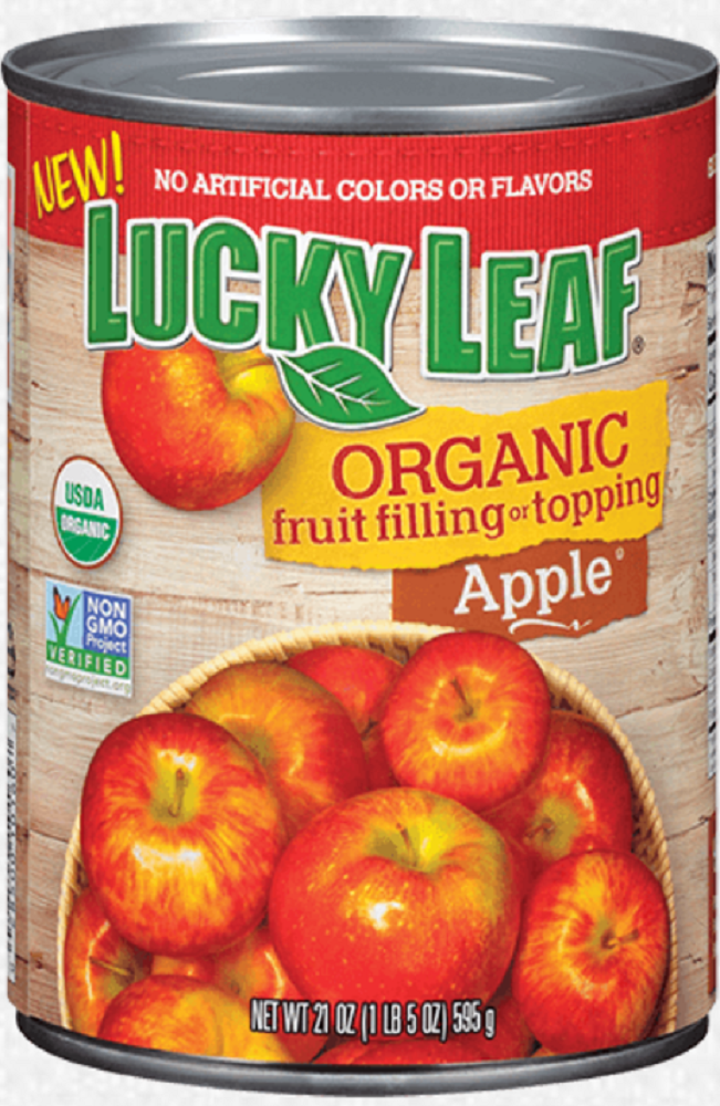 LUCKY LEAF: Organic Apple Fruit Filling, 21 oz