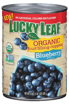 LUCKY LEAF: Organic Blueberry Fruit Filling, 21 oz