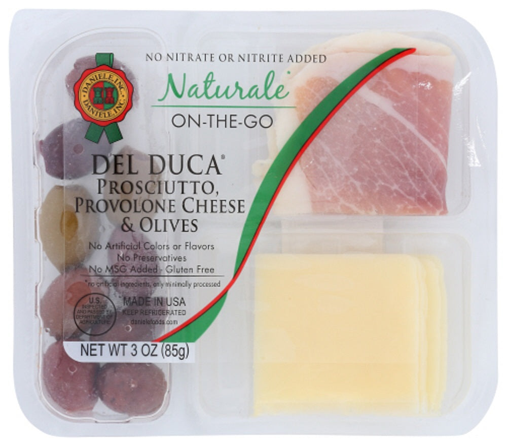 DANIELE: Prosciutto, Provolone Cheese & Olives Snack Pack, 3 oz