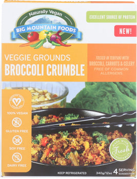 BIG MOUNTAIN FOODS: Veggie Grounds Broccoli Crumble, 12 oz