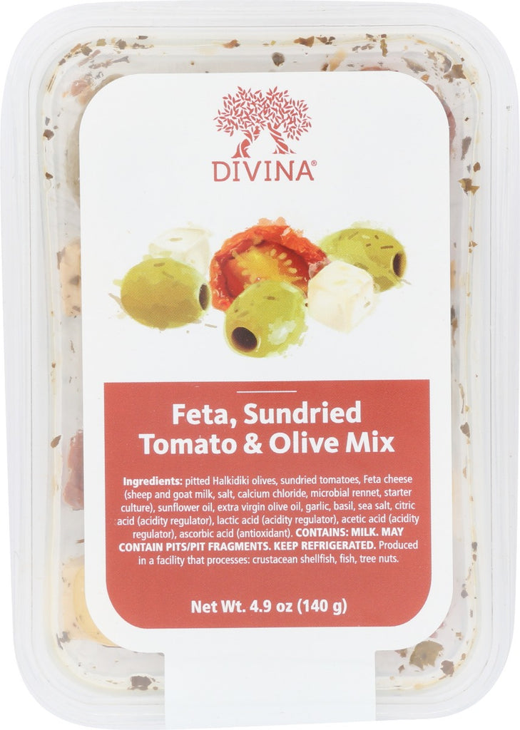 DIVINA: Feta, Sundried Tomato and Olive Mix, 4.90 oz