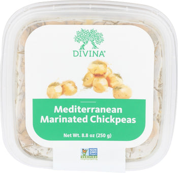 DIVINA: Mediterranean Marinated Chickpeas Deli Cup, 8.80 oz