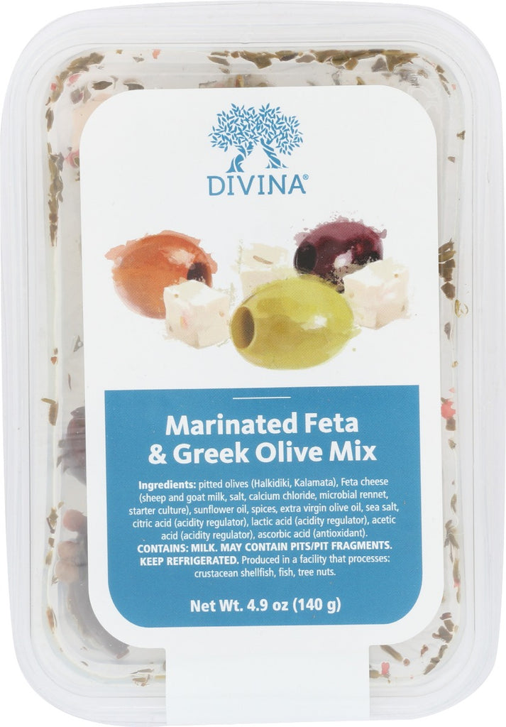 DIVINA: Marinated Feta & Greek Olive Mix, 4.90 oz