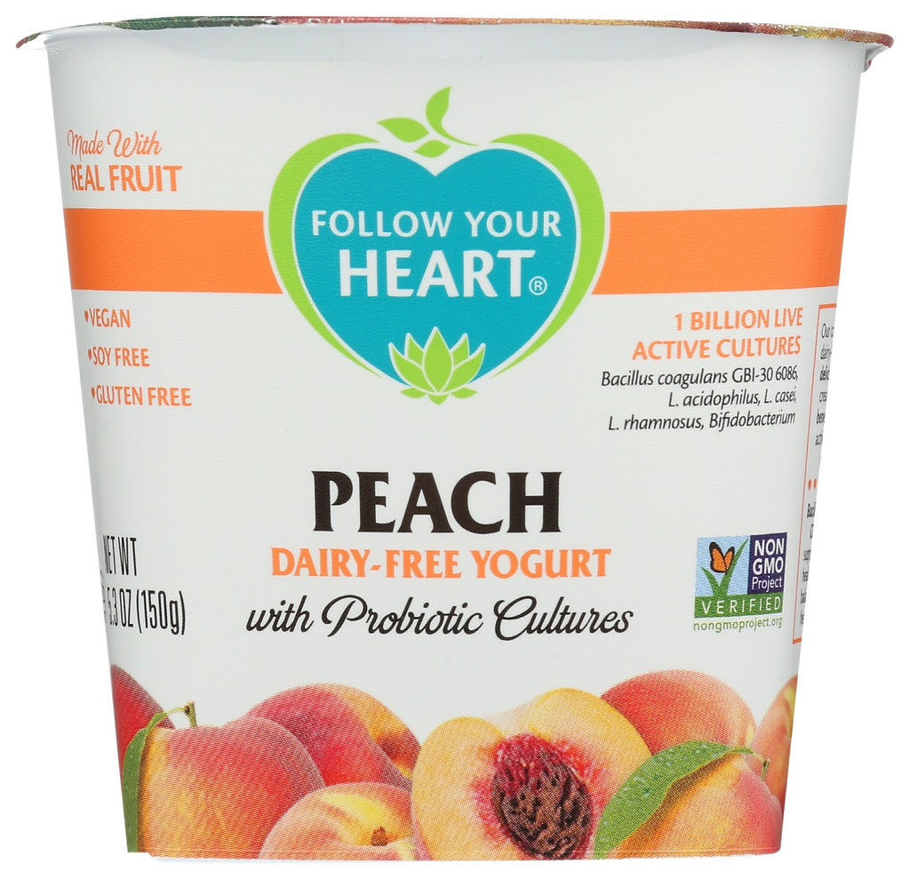 FOLLOW YOUR HEART: Peach Dairy-Free Yogurt, 5.3 oz