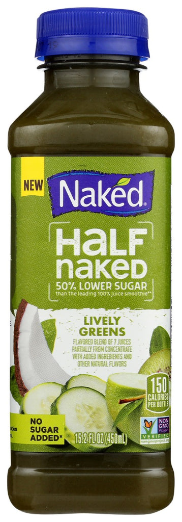 NAKED JUICE: Fruit Smoothie with 50% Lower Sugar Lively Greens, 15.20 oz