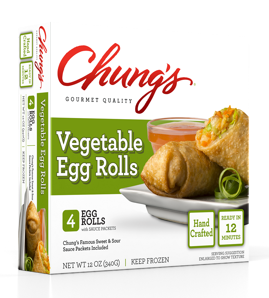 CHUNG'S GOURMET QUALITY: Vegetable Egg Rolls 4 Count, 12 oz